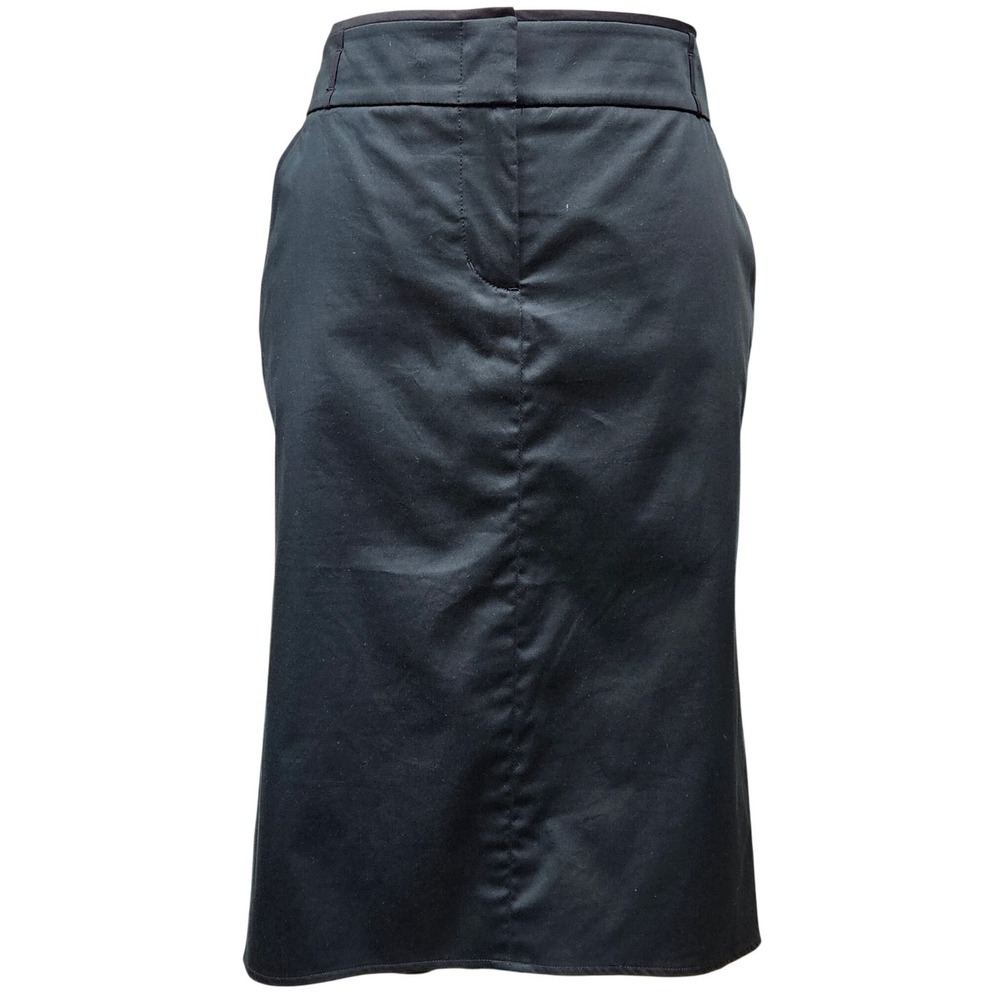 BCBG Max Azria Womens 8 Black Cotton Stretch Pencil Skirt Career Office